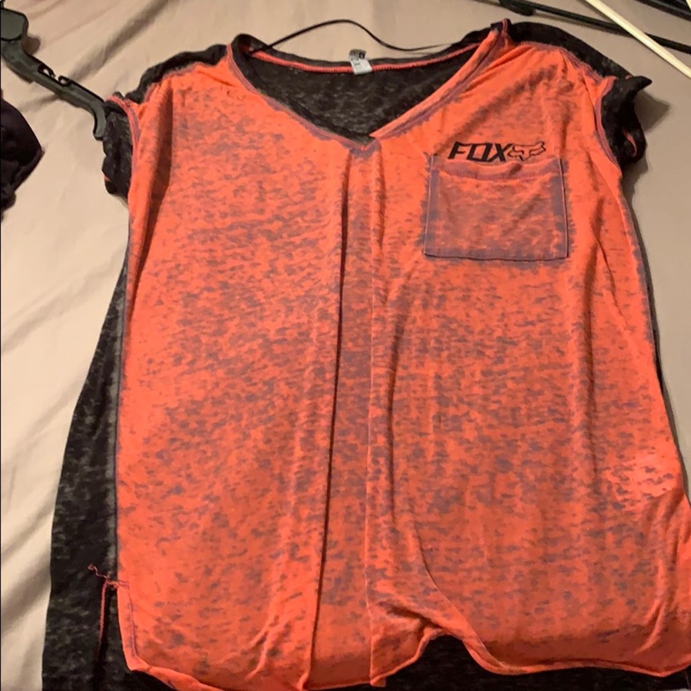 Hot pink and black fox shirt